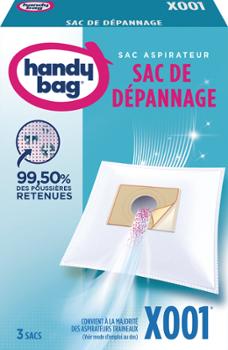 Lot de sacs aspirateurs Handy Bag de dépannage X001, compatibles pour aspirateur ménager