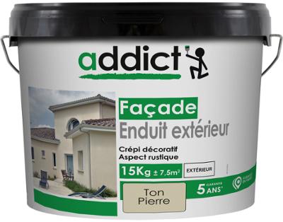 Enduit Extérieur Aspect Crépi Ton Pierre 15Kg