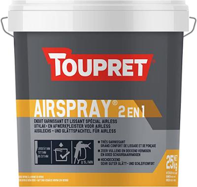 Airspray 2 en 1 25 kg Enduit Garnissant et Lissant Spécial Airless  