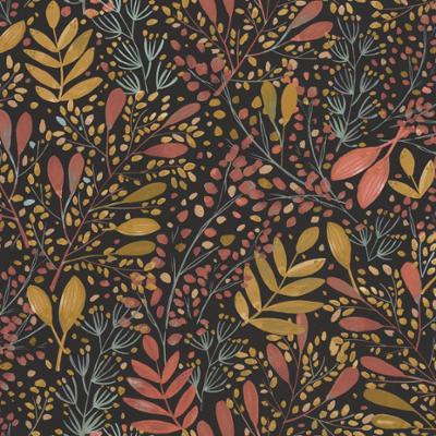 10169 4129 Papier Peint Vinyl sur Intissé Green Life Rose Ocre Or Fond Noir