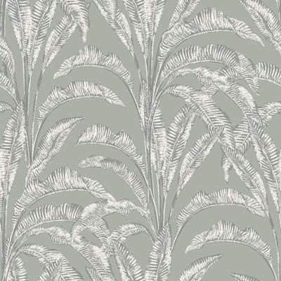 M61904 Papier Peint Vinyle Grainé sur Intissé Feuillage Fond Vert