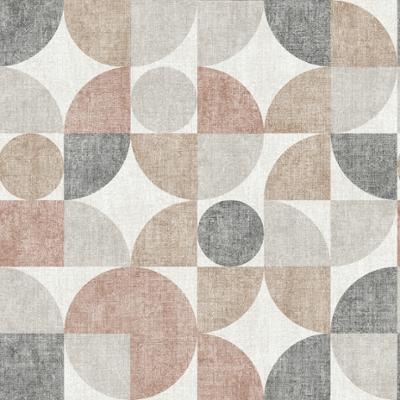 M62108 Papier Peint Vinyle Grainé sur Intissé Géo Rond Ocre
