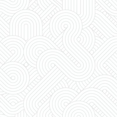 M61600 Papier Peint Expansé sur Intissé Géo Spirale Blanc Argent