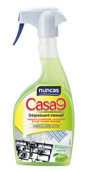 Flacon spray Casa9 Dégraissant Intensif 500 ml pour surfaces très encrassées