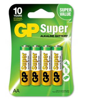 GP Super Alcaline Piles AA/LR6 Blister de 4