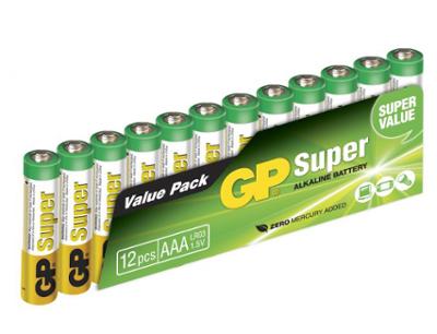 GP Super Alcalines Piles AAA/LR03 Sous Film x12