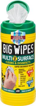 Lingettes de Nettoyage Multi-surfaces Pro Biodégradables Big Wipes - Boite de 80