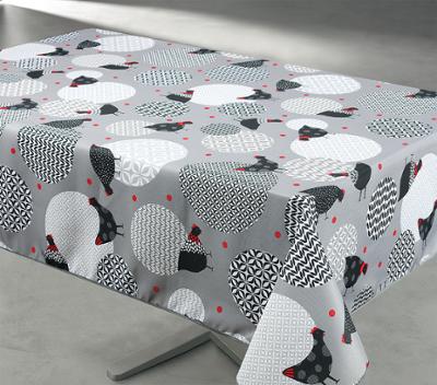 Toile cirée Picotti grise 140x240 cm imperméable