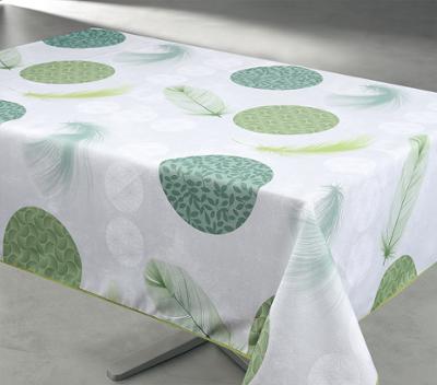 Toile Cirée 140 x 240 cm Duvet Vert sur Cintre Carton