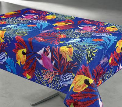 Nappe Polyester 140x240cm Lagon Bleu sur Cintre