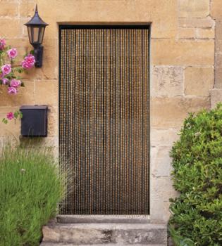 Rideau de porte Sumatra beige 90x200 cm, moustiquaire à lanières pour porte de terrasse