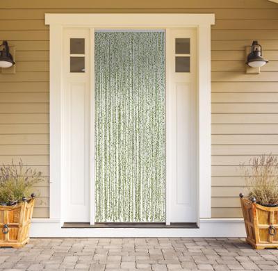 Rideau de porte anti-insectes Samana en torsade de papier 90 x 200 cm, couleur naturelle.