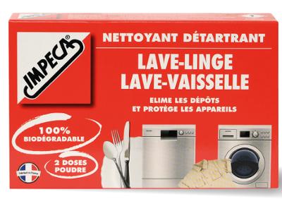 Nettoyant Détartrant Lave-Vaisselle Lave-Linge Poudre 2 Doses