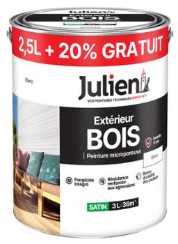 Peinture Extérieure Bois Microporeuse 2,5L +20%GRATUIT