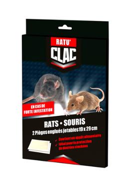 Rats et Souris 2 Pièges Englués Jetables Grand Format 