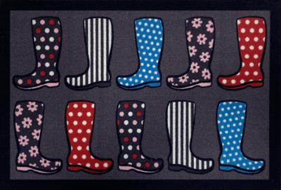 Tapis Entry Lots of Boots Grey 40x60cm