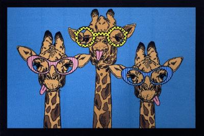 Tapis Entry Girafe Blue 40 x 60 cm