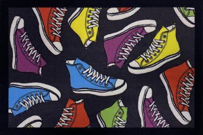 Tapis Entry Sneaker All Over Anthracite 40x60cm