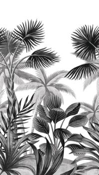 Papier Peint Panoramique A60401 Graphic Jungle 3 Lès 159 x 280 cm, design moderne avec motifs végétaux stylisés verts pour une ambiance exotique.