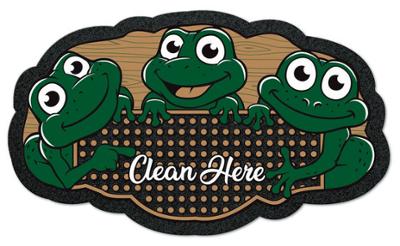 Tapis Format Classic multi-usages à motif grenouilles 40 x 68 cm, résistant et facile d'entretien