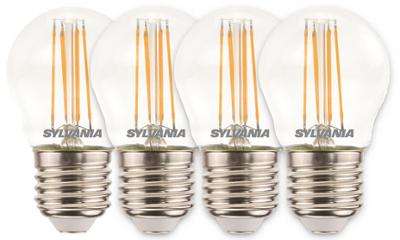 Ampoule Transparente Sphérique LED E27 4.5W 470 lm Blanc Chaud Lot de 4