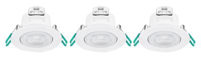 Spots Encastrés LED Intégré Blanc 6.5W IP65 Blanc Neutre Lot de 3