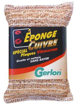 Éponge cuivre pour plaques vitrocéramiques, nettoyage efficace et sans rayures