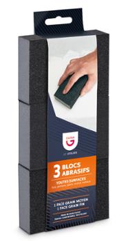 Lot 3 Blocs Abrasifs Toutes Surfaces
