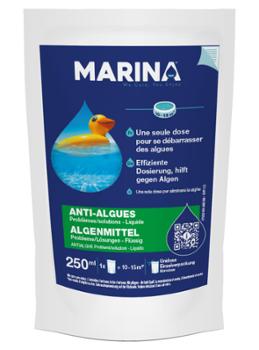 Anti-Algues 2en1 Unidose TP2 250ml pour piscine, traitement préventif et curatif en format pratique.