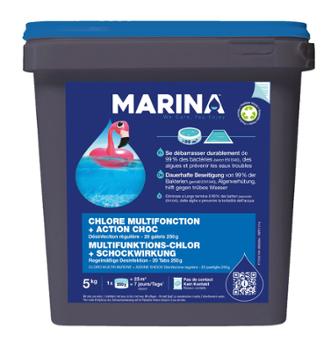Chlore Multifonction + Action Choc 20 Galets Bicouche 250 g TP2 5 kg