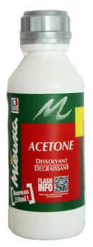 Acétone 250 ml, produit nettoyant et dégraissant puissant