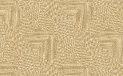 Nappe Fibranne Bergamo Kary Gold en rouleau 138 cm x 15 m, non tissée avec motifs dorés.