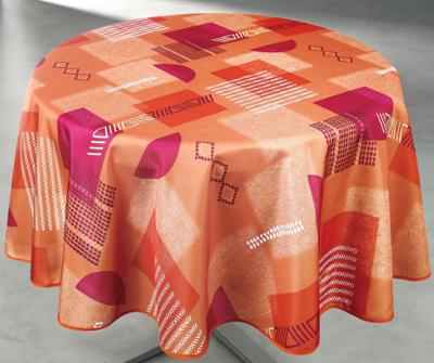 Nappe Polyester Ronde Ø160 cm Tessa Terracotta sur Cintre