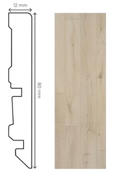 Plinthe en Sapin brut de 80mm de hauteur pour la finition de parquet ou stratifié