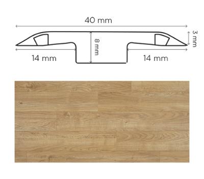 Barre de Jonction Bouleau, accessoire de finition pour parquets et stratifiés