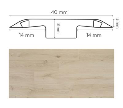 Barre de jonction Sapin pour parquet et stratifié