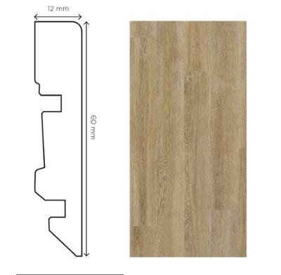 Plinthe Chêne Blanchi 60mm pour finition de parquet stratifié