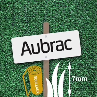 Gazon synthétique vert 7 mm Aubrac en rouleau de 30 ml pour aménagement extérieur