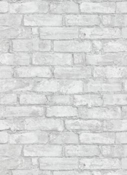 3613 - Papier Peint Vinyle Grainé Sur Intissé Brique Blanche