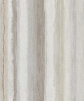 3330 - Papier Peint Vinyle Sur Intissé Rayures Gris Brun Beige