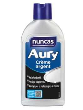 Crème nettoyante Aury Crème Argent 250 ml pour l'entretien et le lustrage de l'argenterie et des bijoux