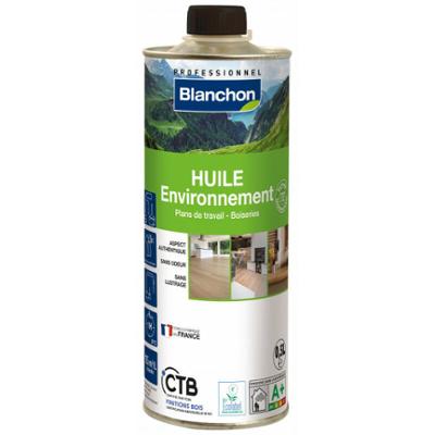 Huile Environnement Bois Naturel 0.5L, saturateur écologique pour la protection et l'entretien du bois.