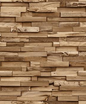 Papier peint vinyle grainé sur intissé parement bois chêne A64001, effet bois naturel et réaliste