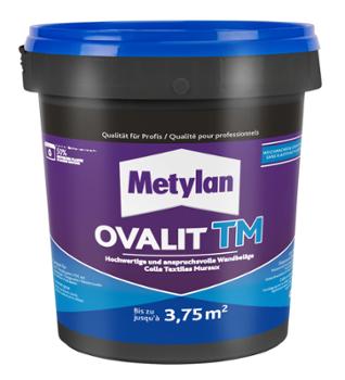 Colle revêtements muraux Ovalit TM blanche 750g prête à l'emploi