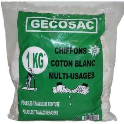 Chiffons Coton Blanc Multi-Usages 1 kg 