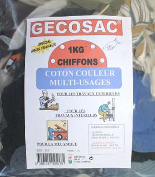 Chiffons Coton Couleur Multi-Usages 1kg (x10)