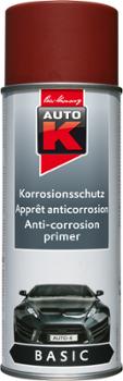 Apprêt anti-corrosion brun rouge en aérosol 400 ml pour carrosserie automobile.