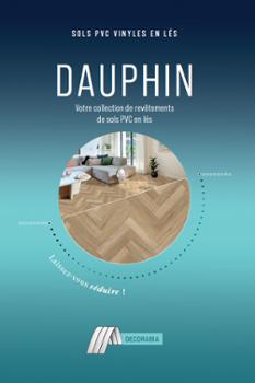 Revêtement de sol PVC en lé Dauphin 2026 gris, vendu à la coupe