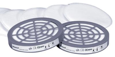 Kit de 2 packs de 3 pré-filtres P2 M6000E pour masques de protection respiratoire, idéal pour le bricolage et les travaux salissants.