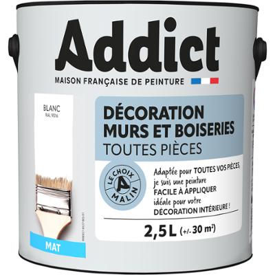 Peinture Décoration Murs et Boiseries Mat 2.5L